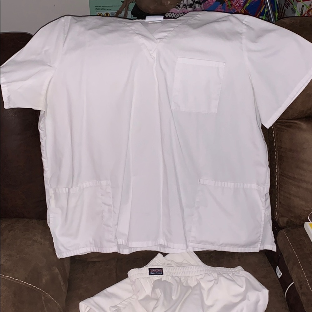 Used white scrubs
